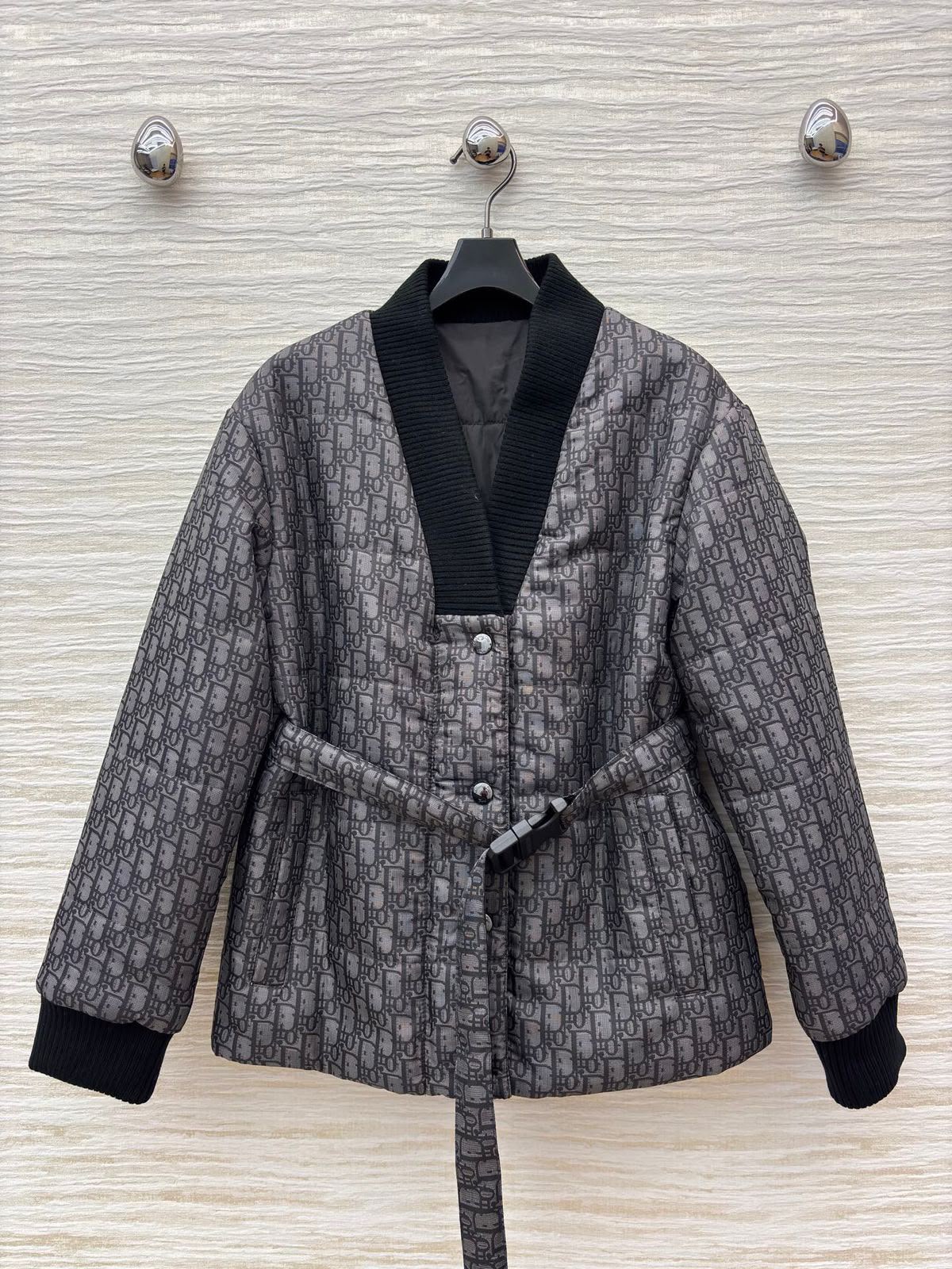 Dior Belted Jacket - Grey Monogram