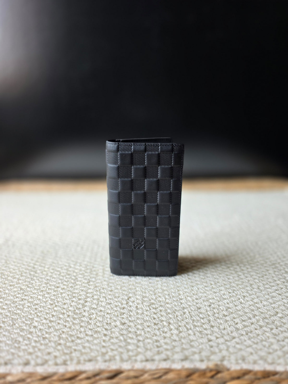 Louis Vuitton Brazza Checkered Wallet - Black Embossed