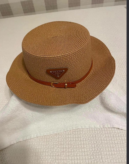 Prada Flat-Crown Hat - Beige, White, Brown, Black