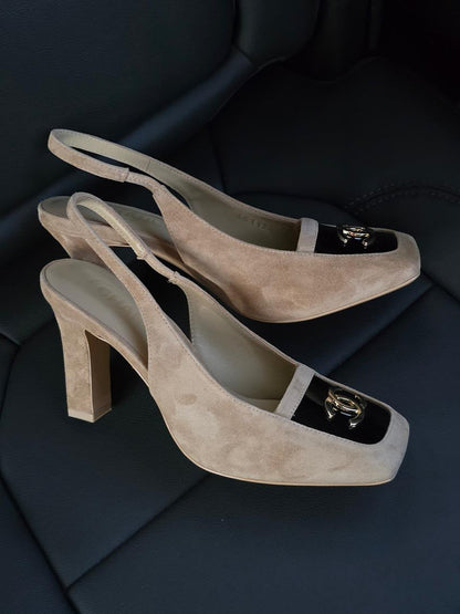 Chanel Heels - Beige & Black