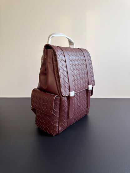 Bottega Veneta Flap Backpack - Burgundy