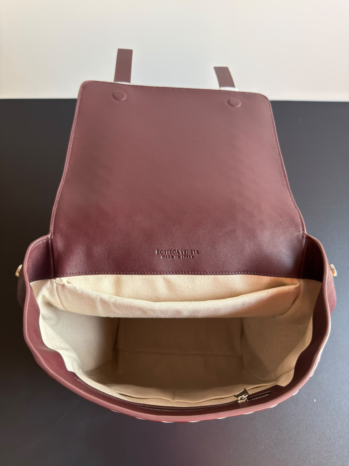 Bottega Veneta Flap Backpack - Burgundy