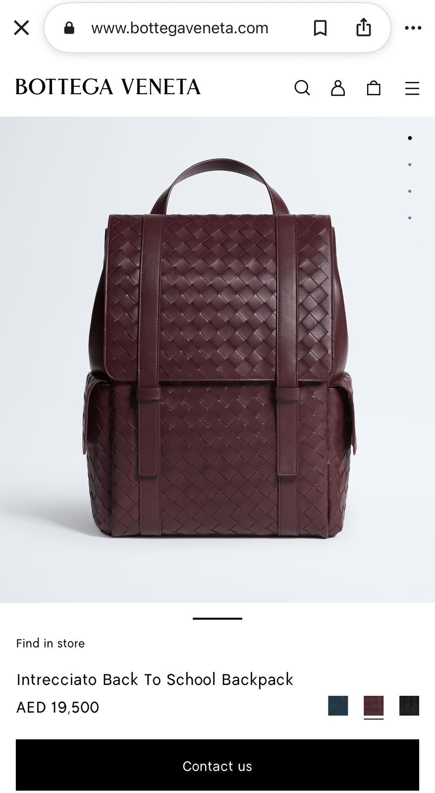 Bottega Veneta Flap Backpack - Burgundy
