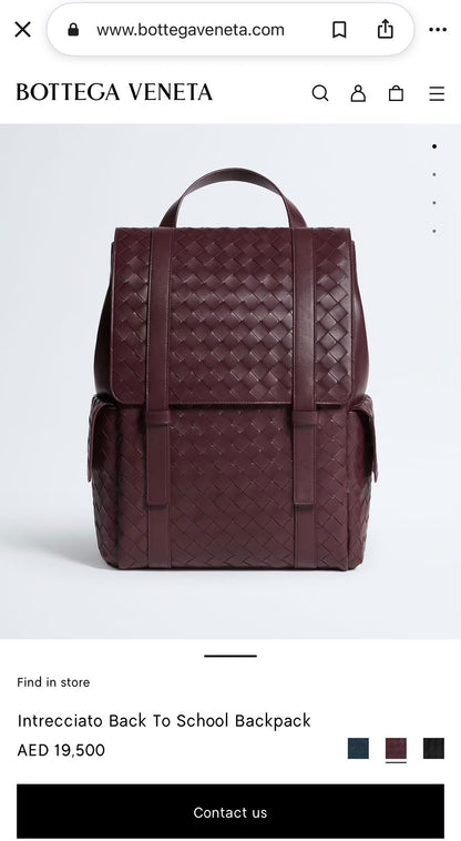 Bottega Veneta Flap Backpack - Burgundy