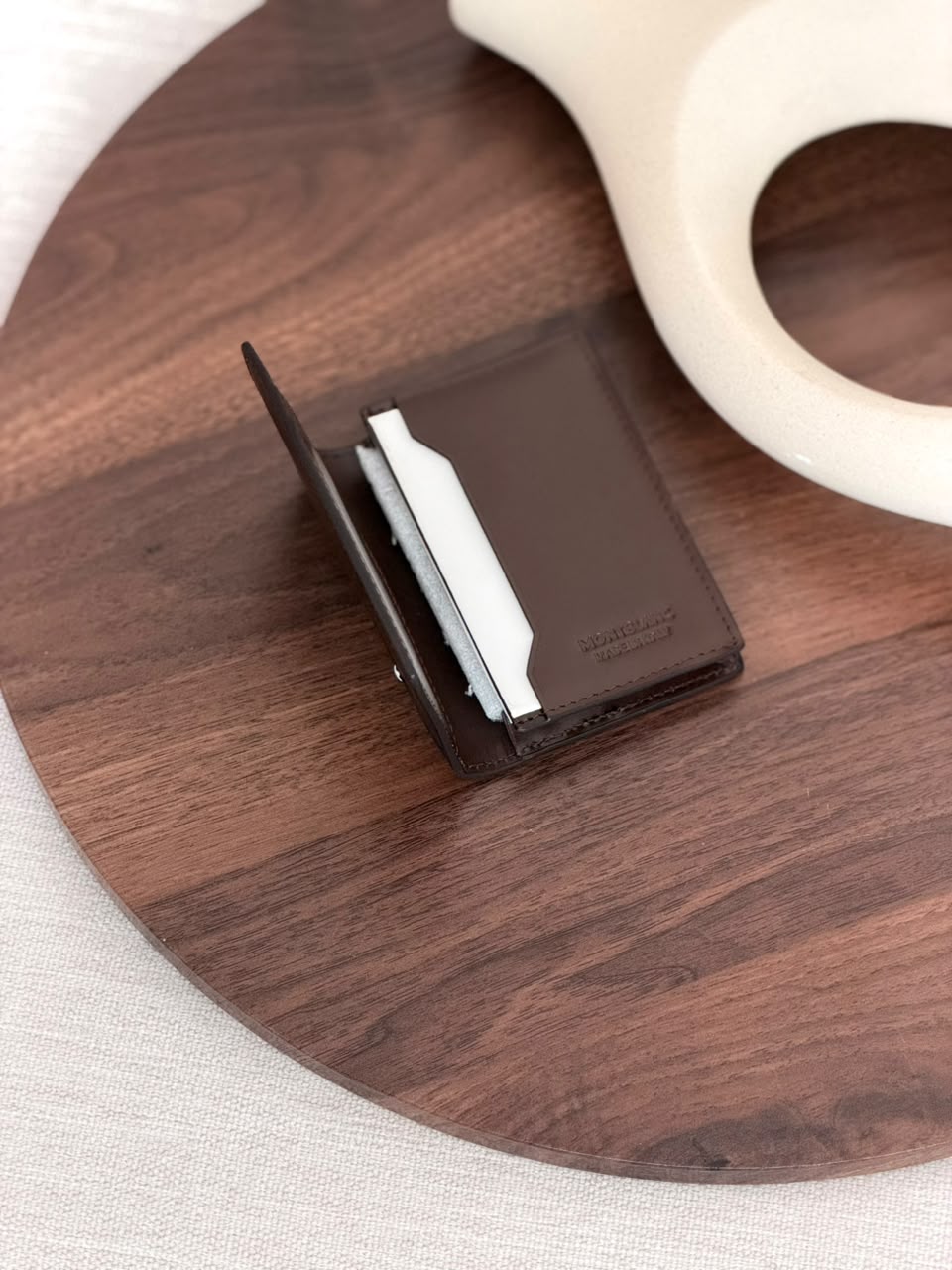 Montblanc Pop-Up Card Holder - Dark Brown