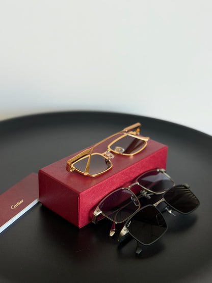 Cartier Angular-Frame Sunglasses - 