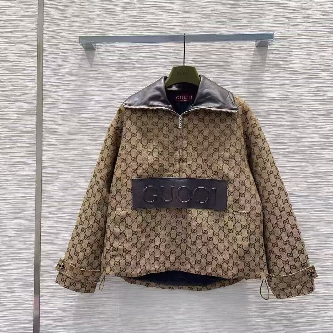Gucci Zip-Front Jacket - Beige