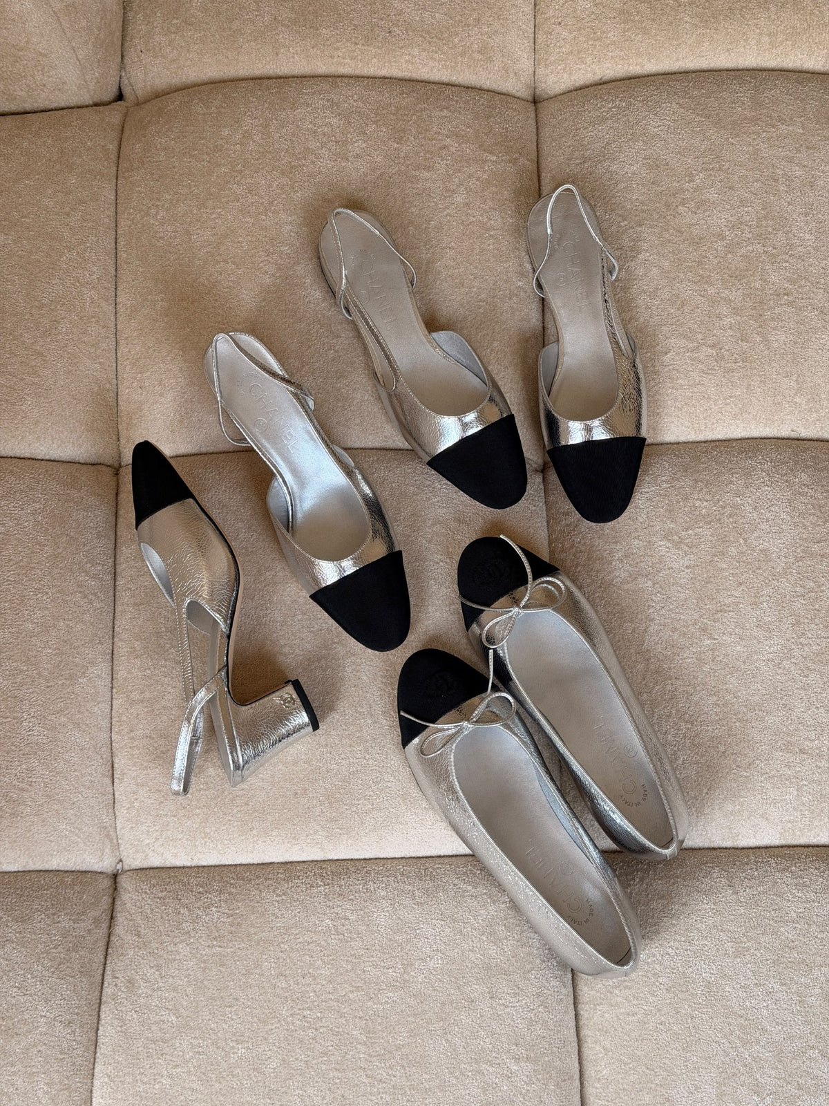 Chanel Slingback Heels - Black