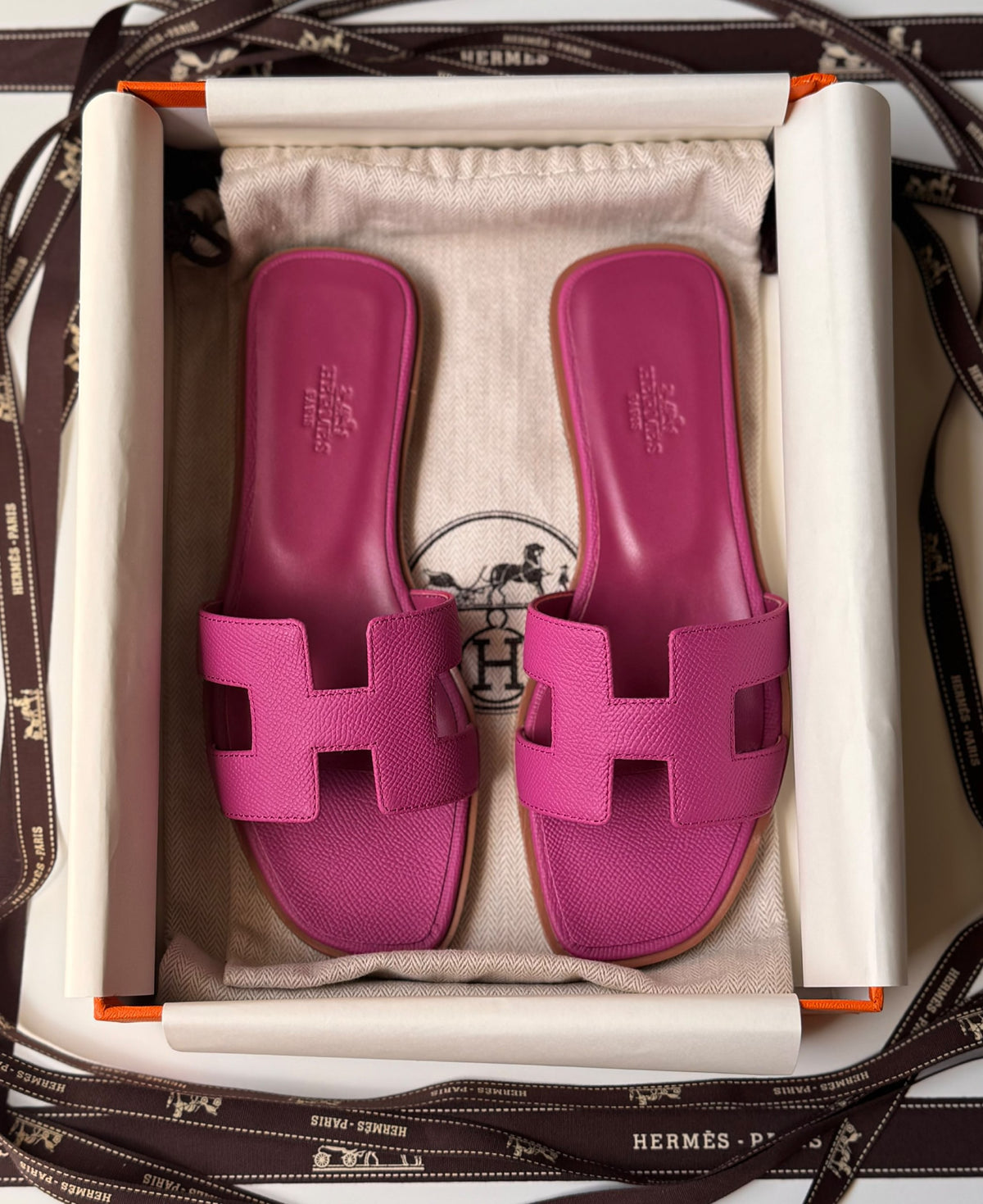 Hermès H-Strap Slippers - Pink