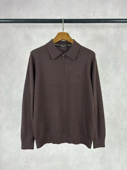 Loro Piana Polo Sweater - Brown, Beige