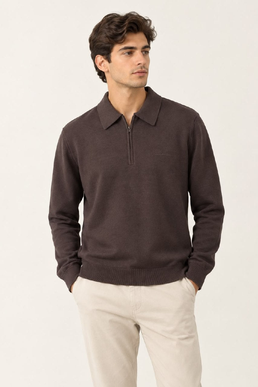 Loro Piana Polo Sweater - Brown, Beige