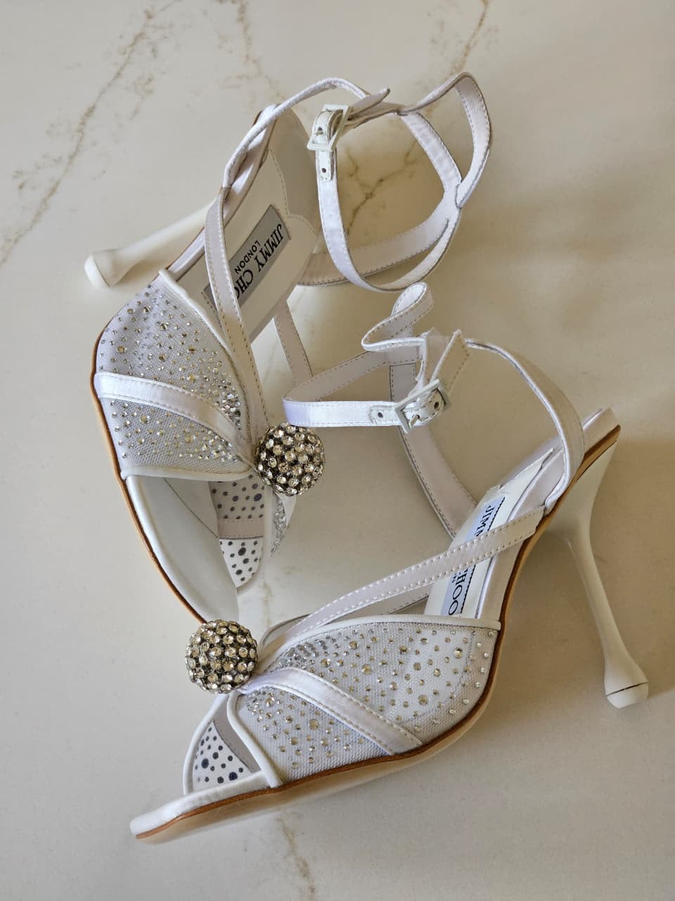 Jimmy Choo Orb-Detail Heels - White