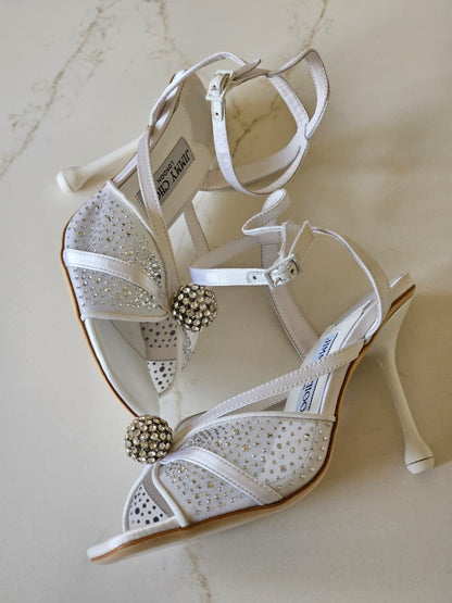 Jimmy Choo Orb-Detail Heels - White