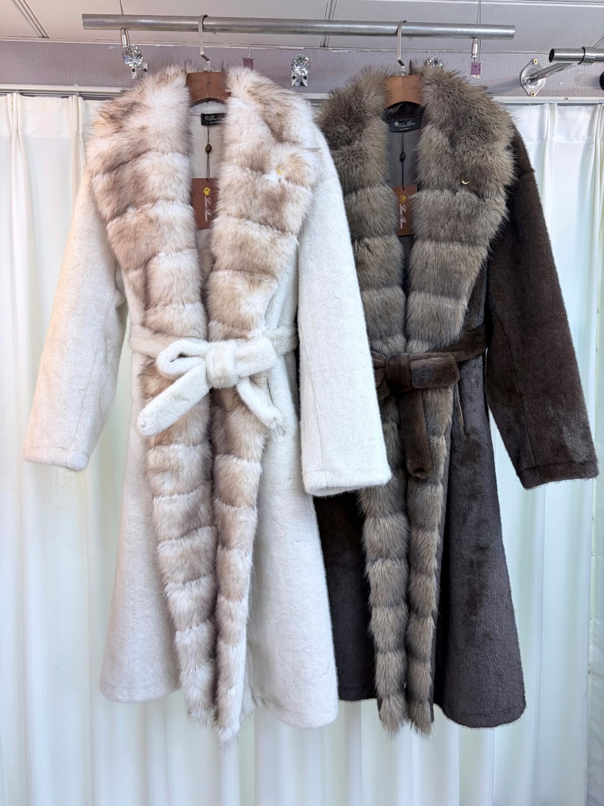 Loro Piana Coat - White, Brown
