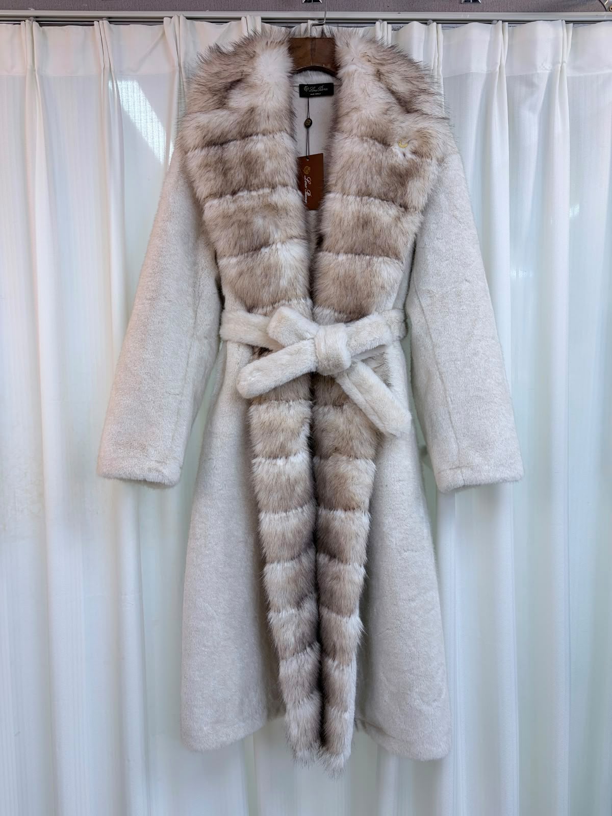 Loro Piana Coat - White, Brown