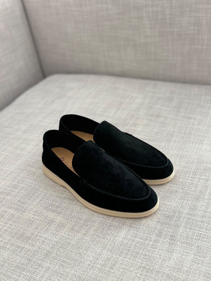 Loro Piana Summer Walk Loafers - Black
