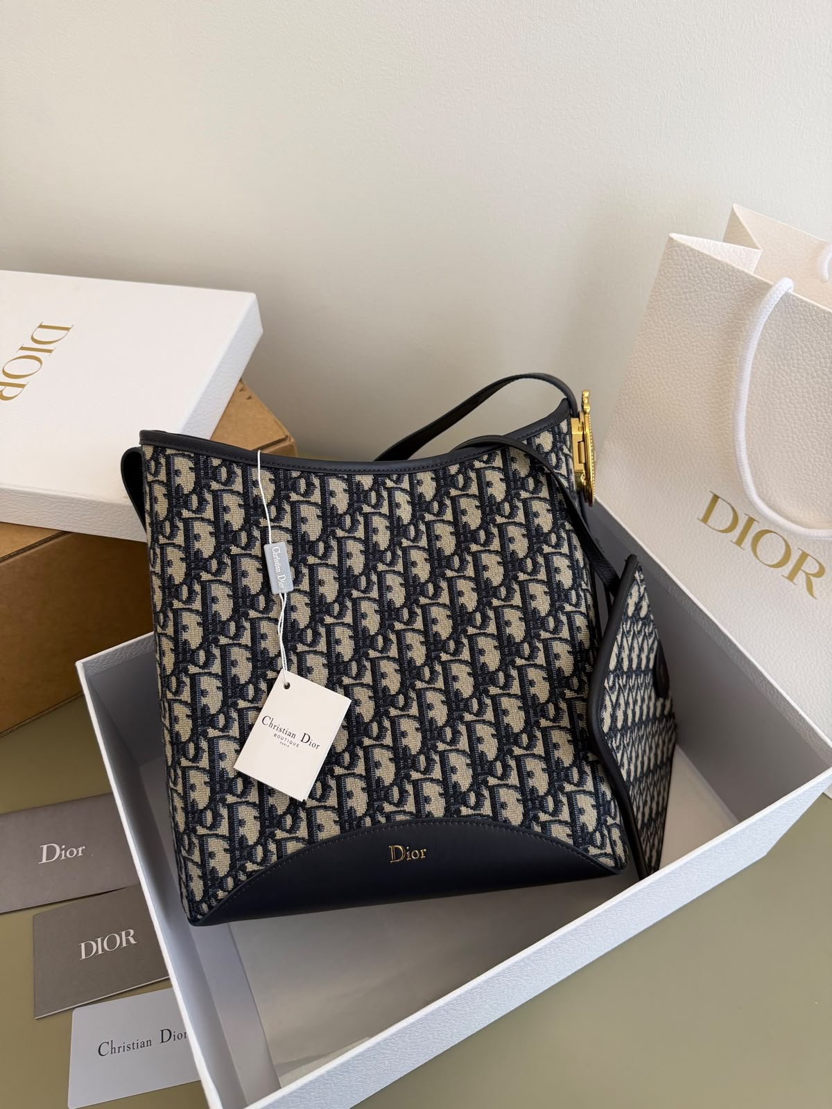 Dior Shoulder Bag - Beige Monogram Oblique