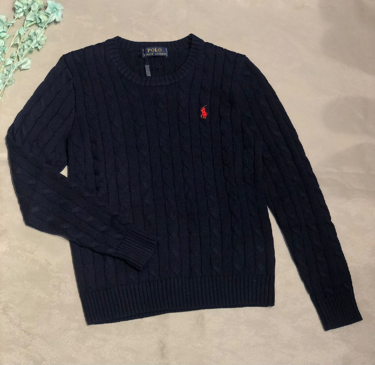 Polo Ralph Lauren Cable Crewneck Sweater - Black