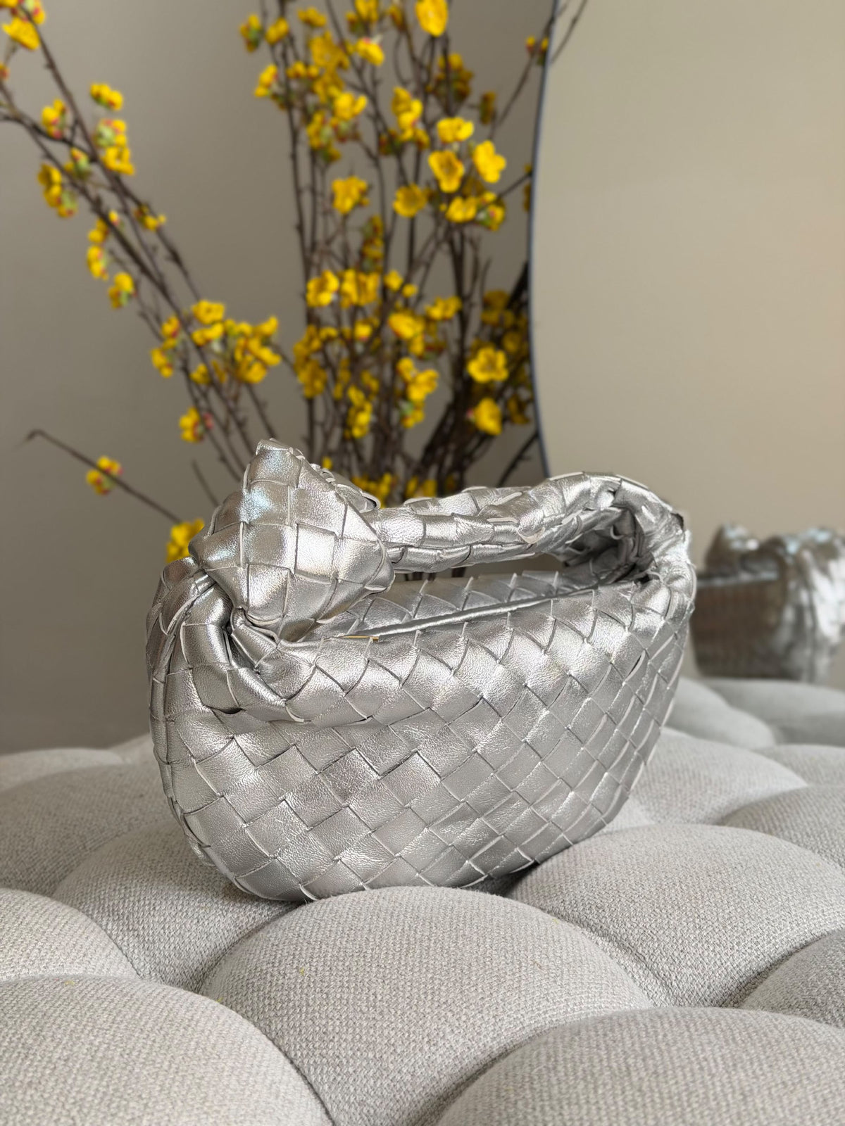 Bottega Veneta Shoulder Bag - Silver