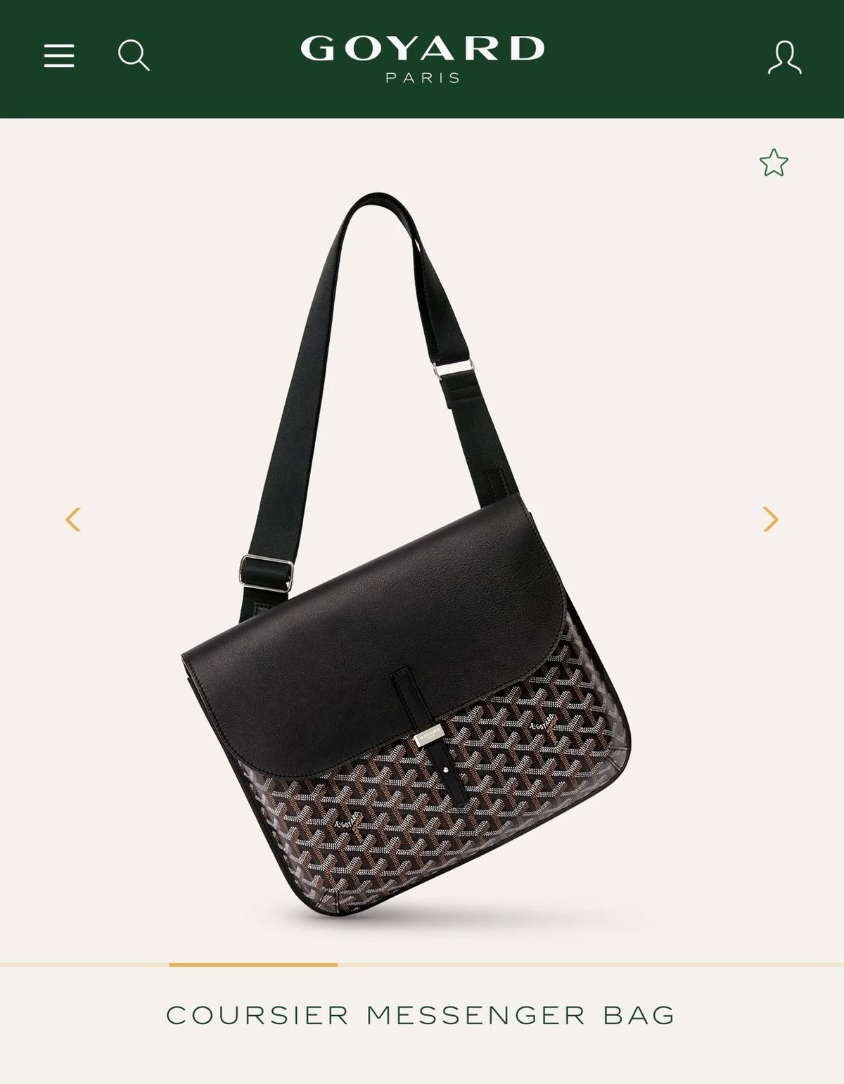 Goyard Coursier Messenger Bag - Black