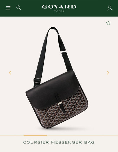 Goyard Coursier Messenger Bag - Black