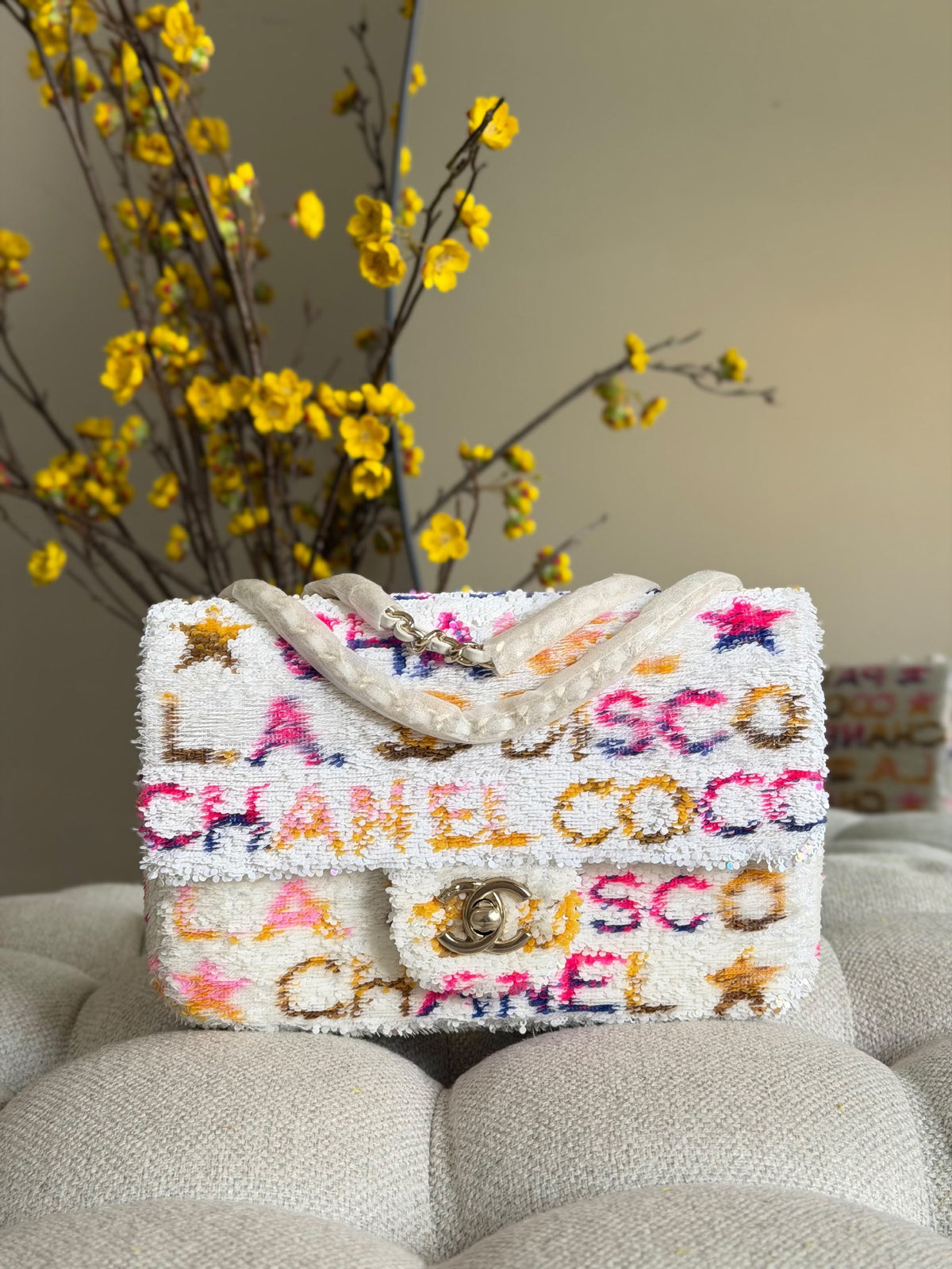 Chanel Top Handle Handbag - Multi Floral