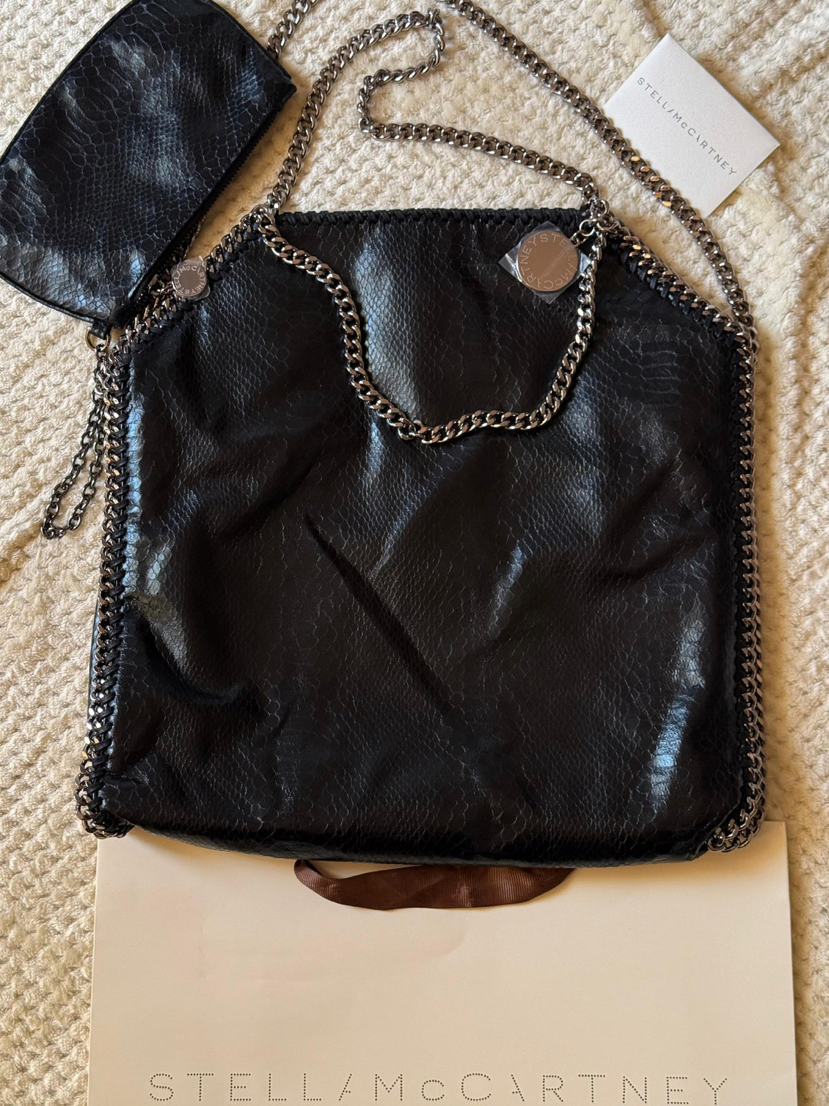 Stella McCartney Tote Bag - Black Embossed