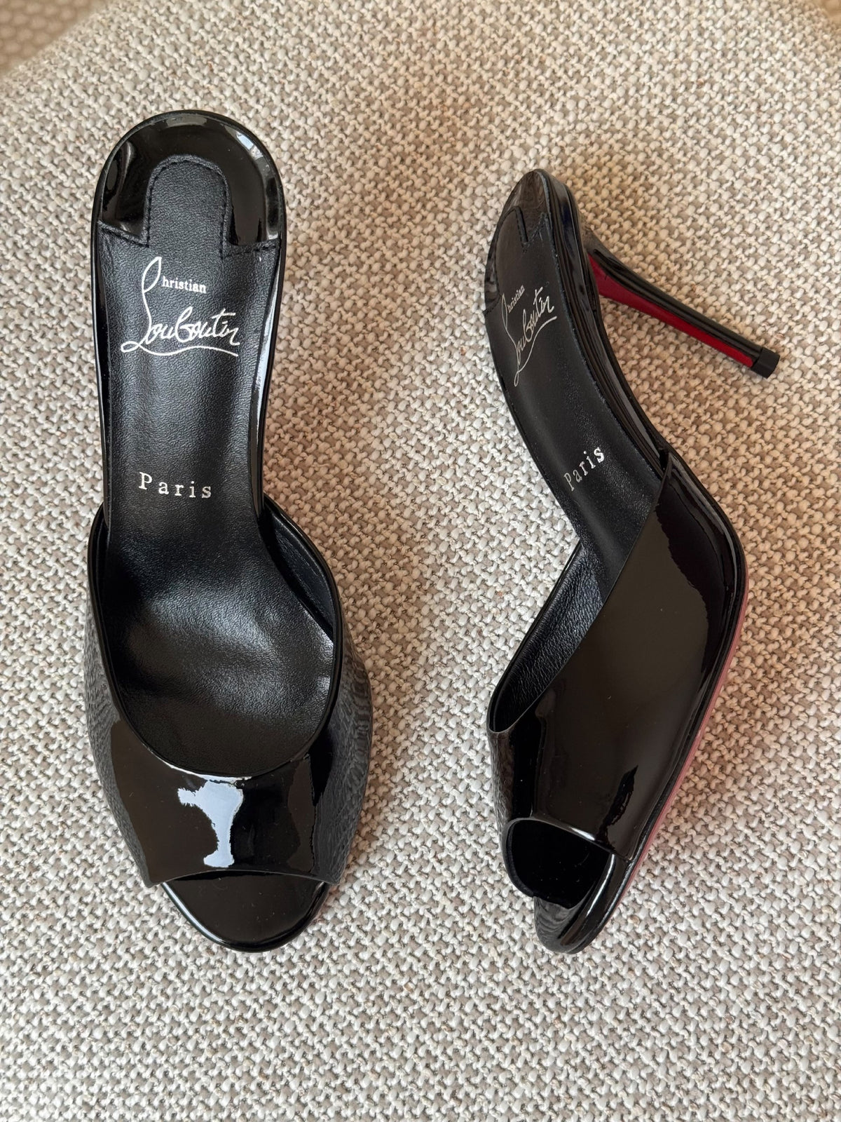 Christian Louboutin Wide-Band Heels - Black