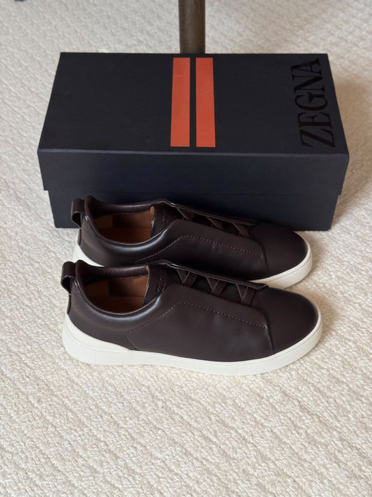 Zegna Panel Sneakers - Brown