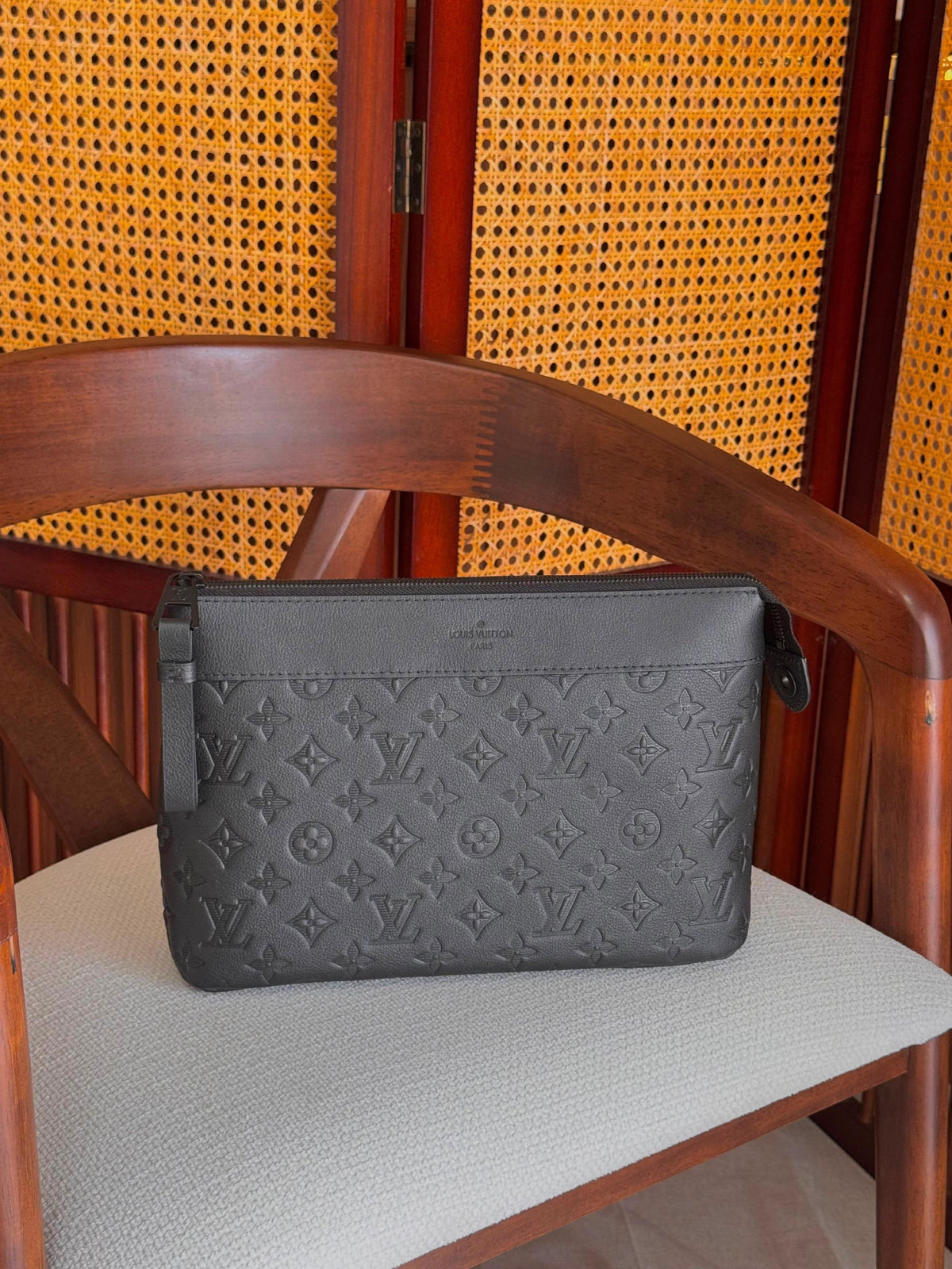 Louis Vuitton Embossed Clutch - Grey Embossed