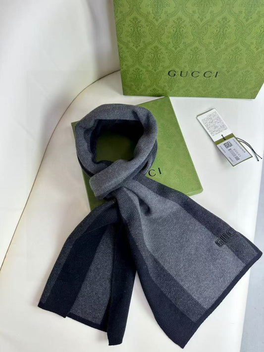 Gucci Scarf - Grey Embossed