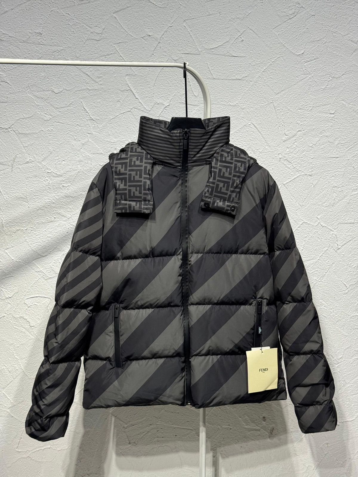 Fendi Hooded Jacket - Grey & Black