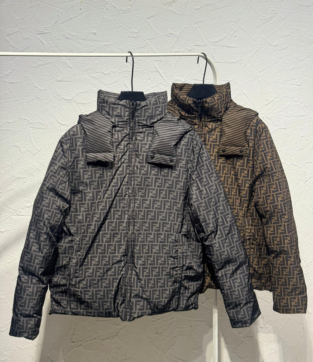 Fendi Hooded Jacket - Grey & Black