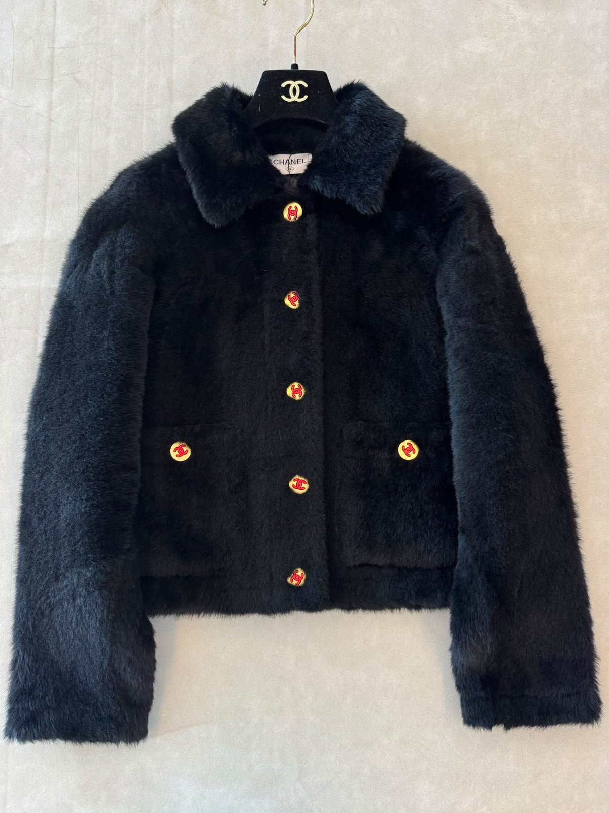Chanel Button-Front Jacket - Black