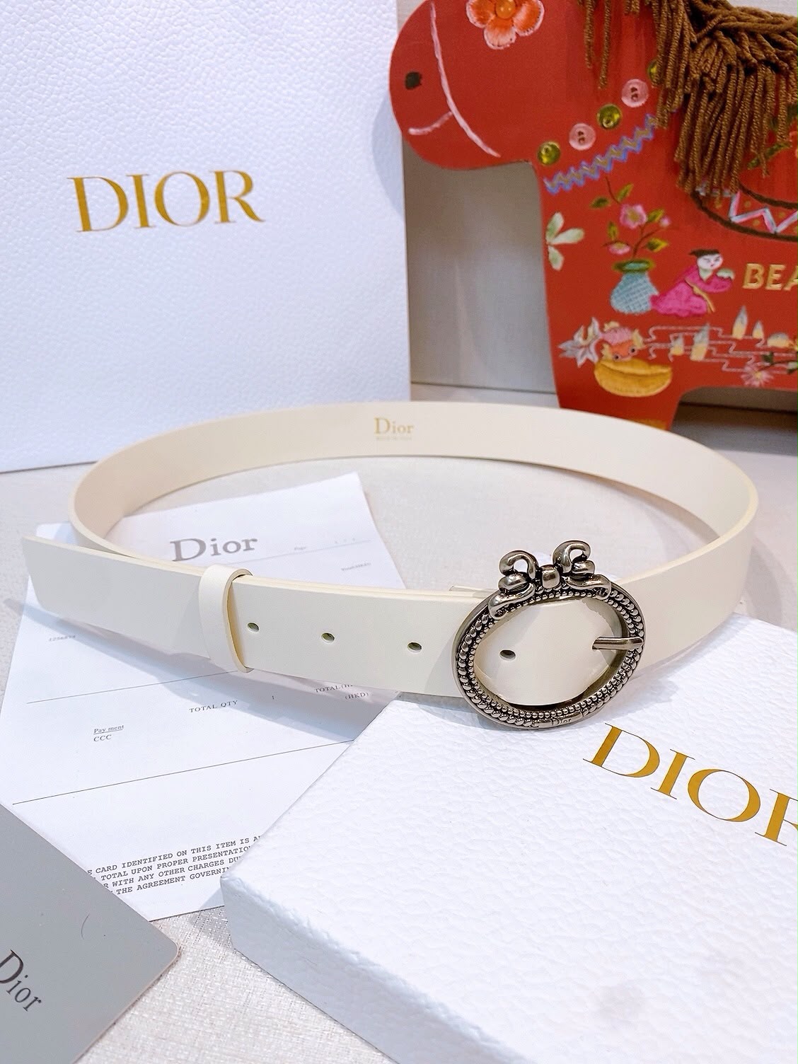 Dior Belt - White