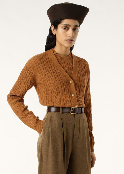 Loro Piana Cable Cardigan - Brown