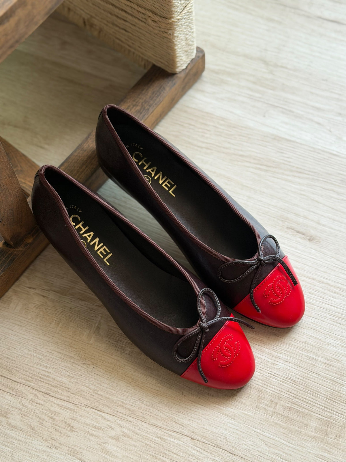 Chanel Ballerina - Brown & Red