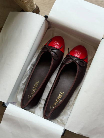 Chanel Ballerina - Brown & Red