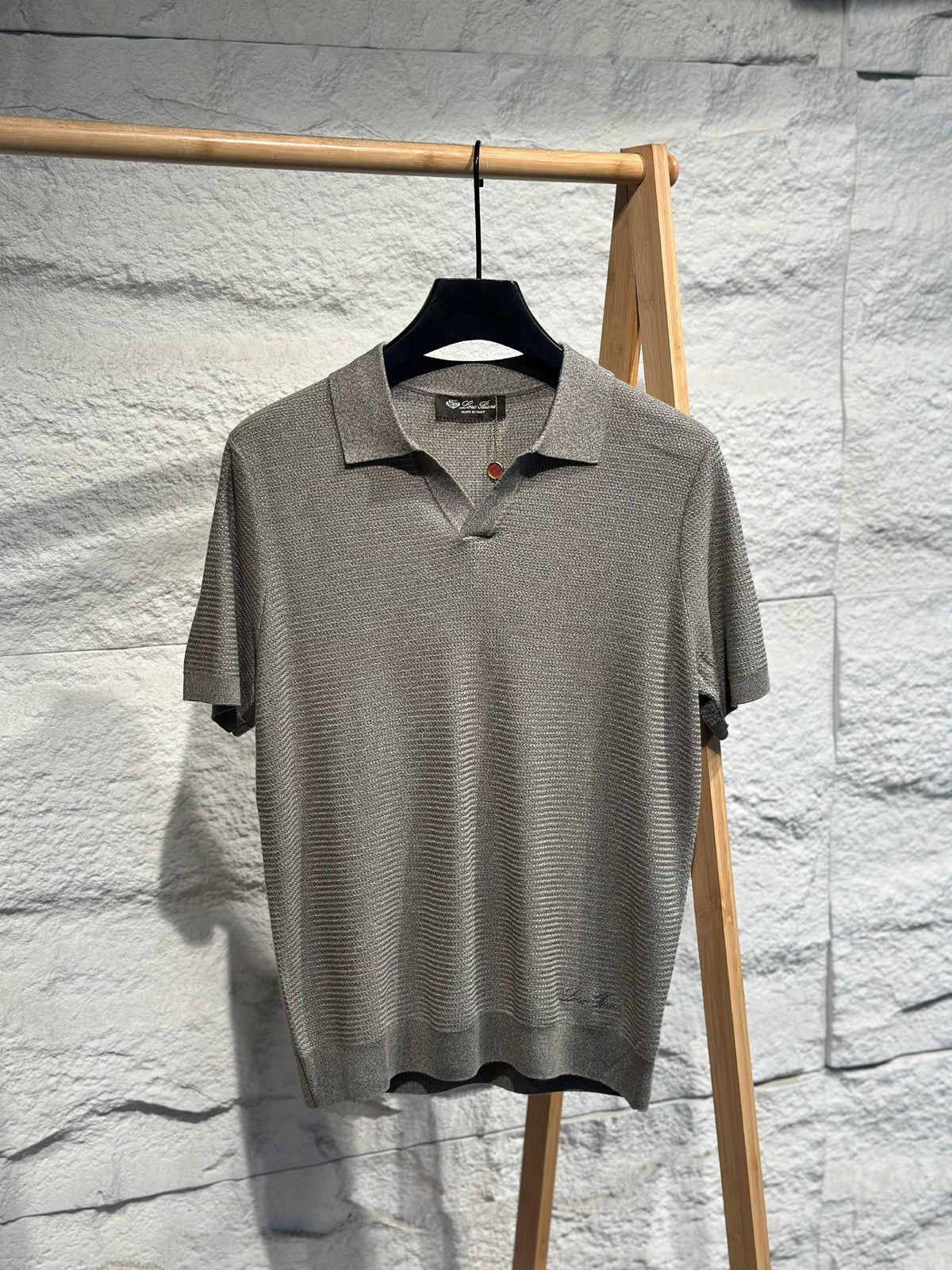 Loro Piana Polo Shirt - Grey, Black, White, Light Blue