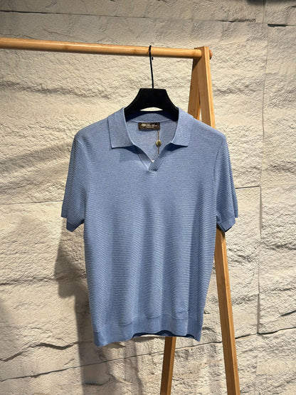 Loro Piana Polo Shirt - Grey, Black, White, Light Blue