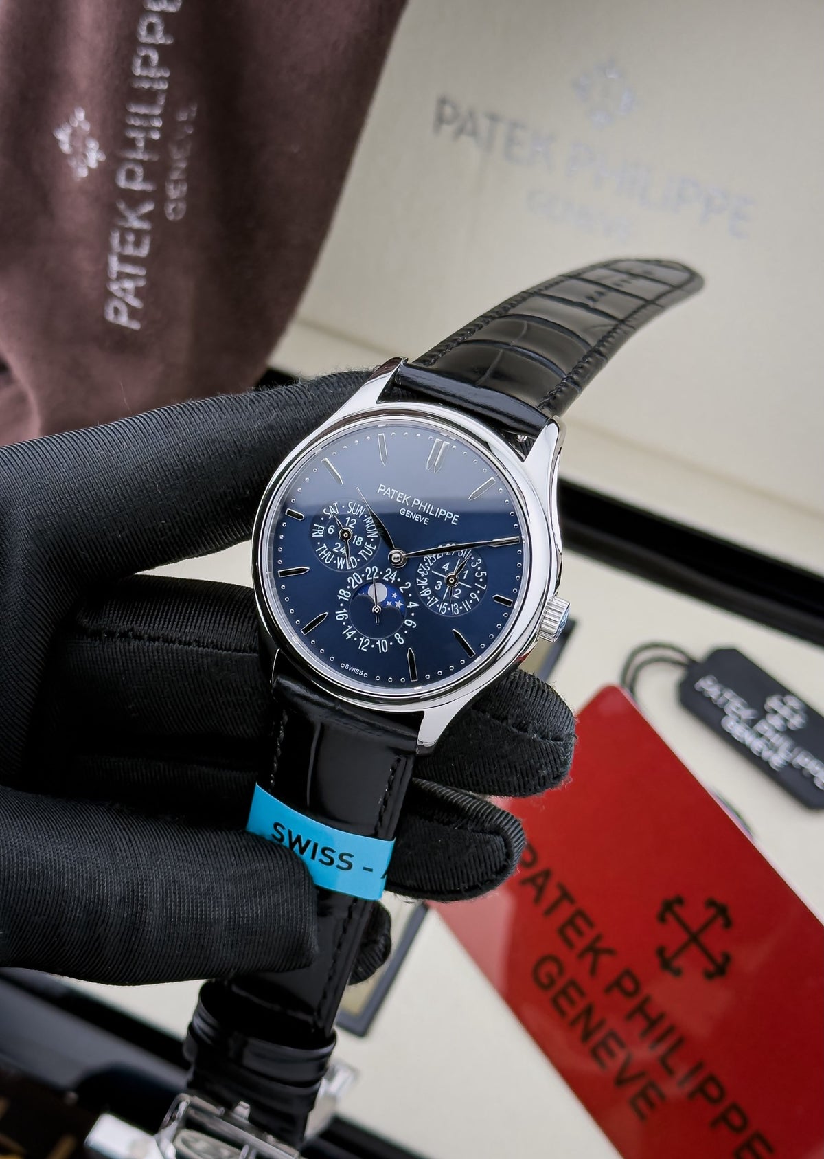 Patek Philippe Watch - Silver & Blue