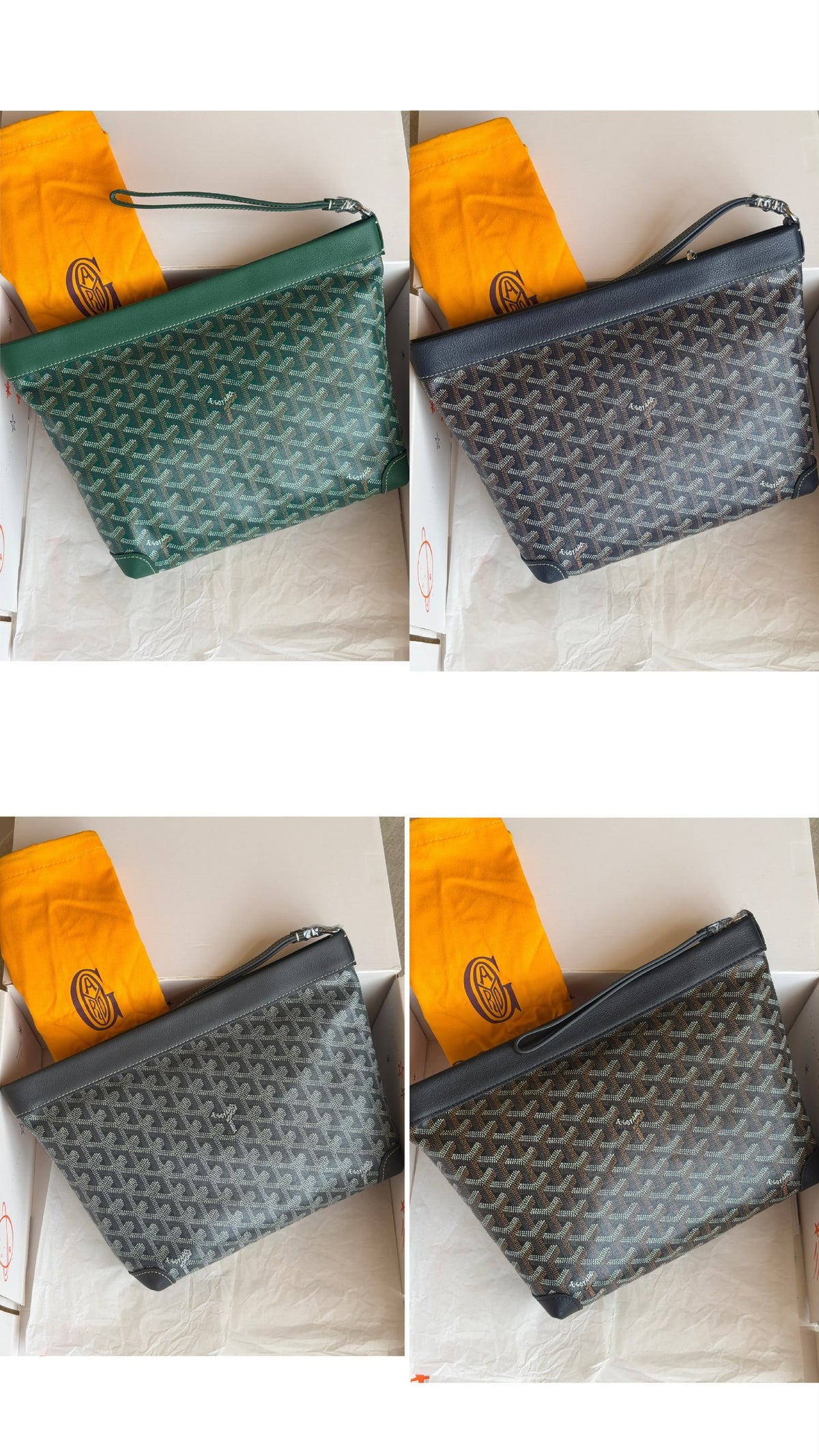 Goyard Pouch - Black & Brown