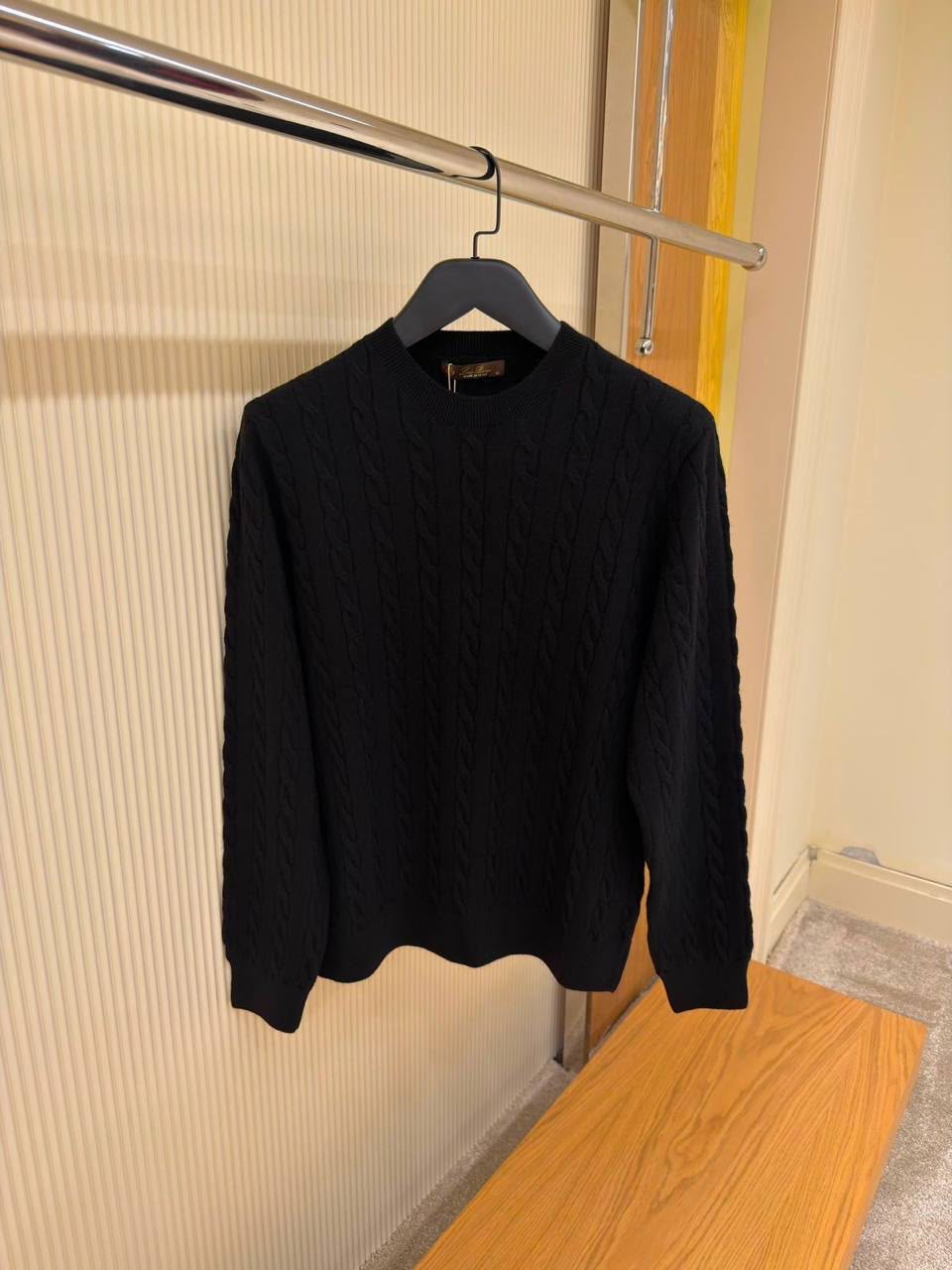 Loro Piana Cable-Knit Sweater - Black