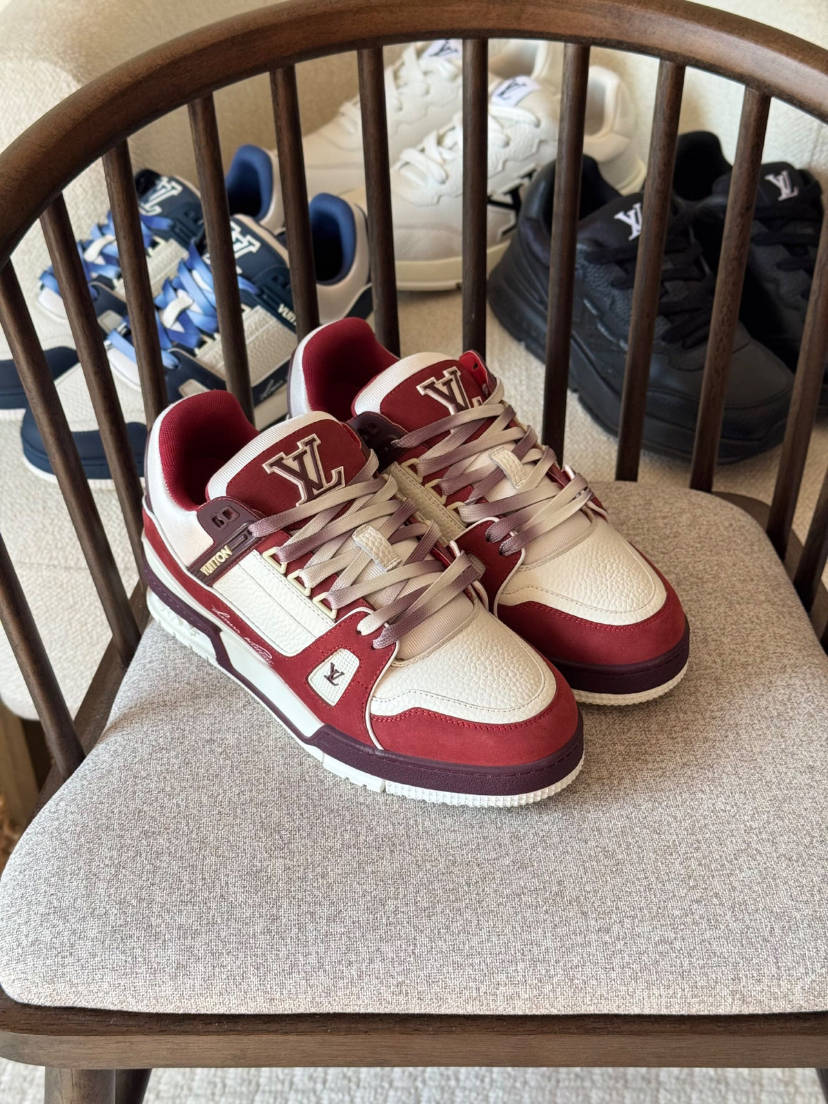 Louis Vuitton Sneakers - Red & White