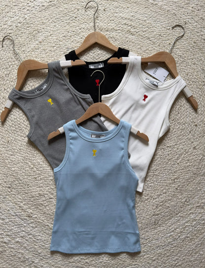 AMI Tank Top - Light Blue, Grey, White, Black