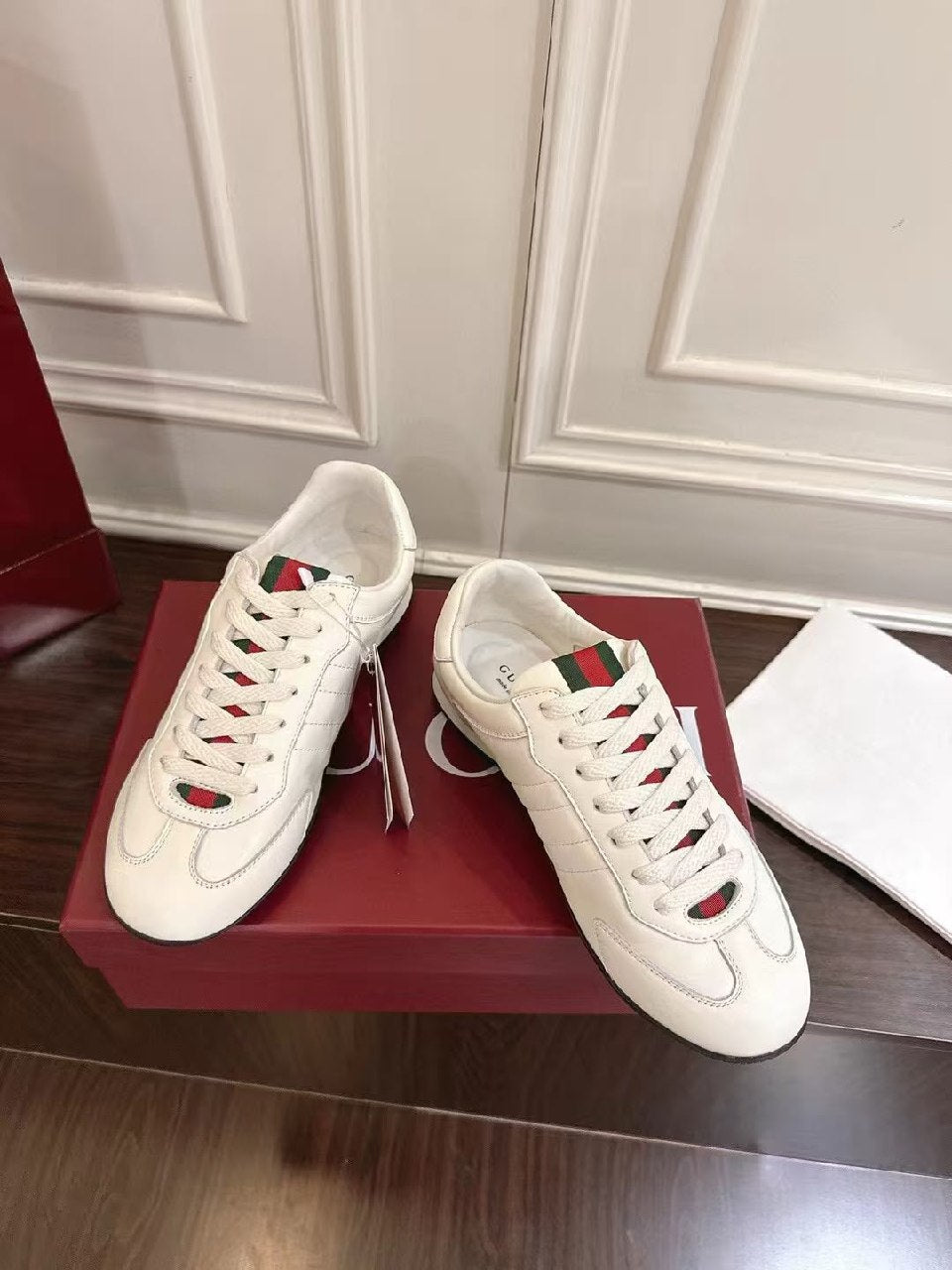 Gucci Sneakers - White, Brown, Black
