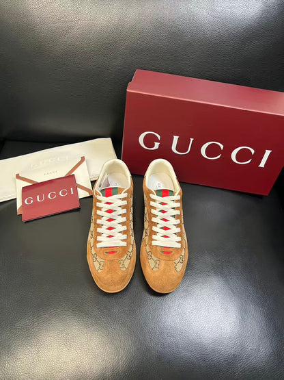 Gucci Sneakers - White, Brown, Black