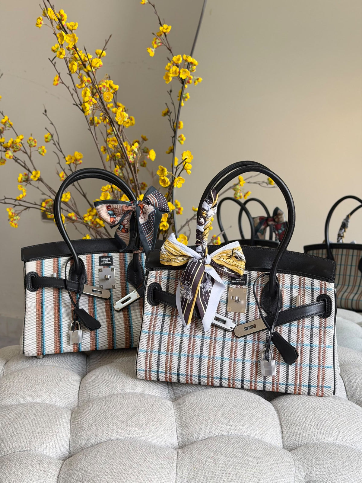Hermès Striped Handbag - Multi