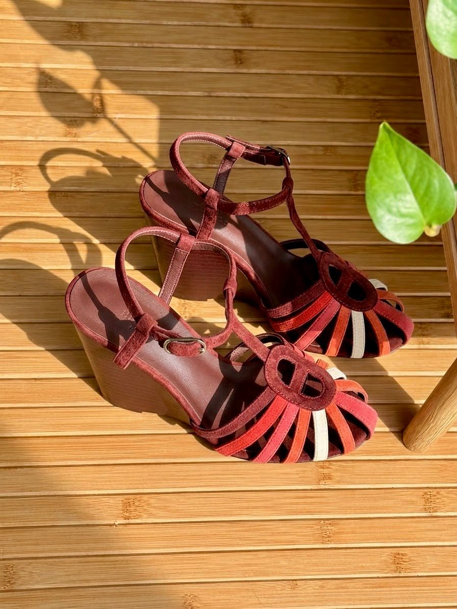 Hermes Heels - Burgundy