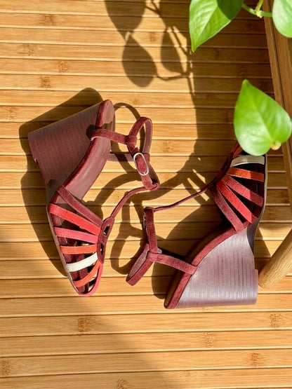 Hermes Heels - Burgundy